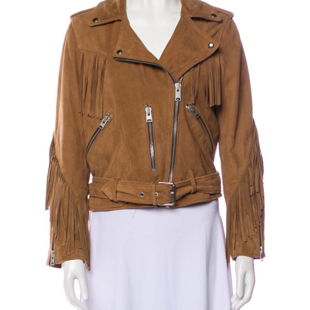 All Saints goat leather biker jacket